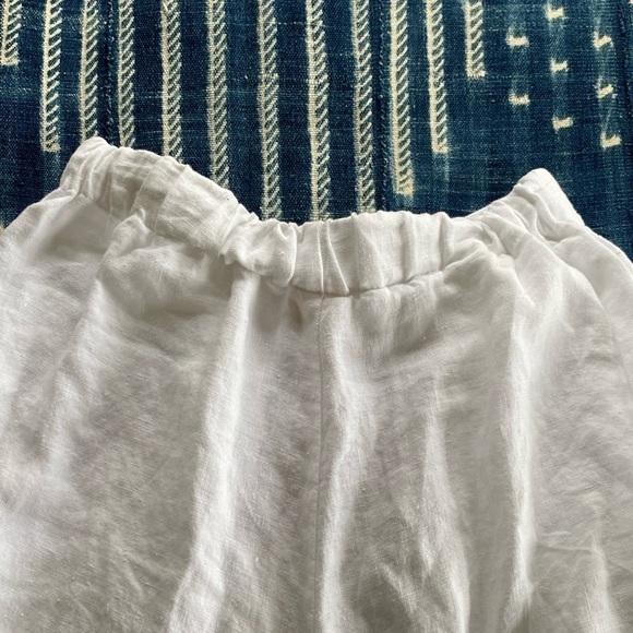 NWT d96p Wide Leg Linen Pants White - Picture 5 of 10